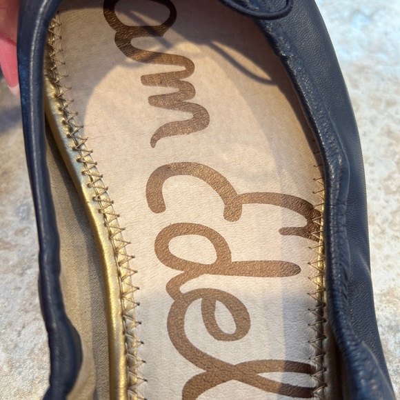 Sam Edelman Navy Felicia Leather Ballet Flats Size 7.5 - Picture 6 of 7